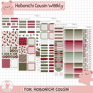 KIT-002 HOBONICHI COUSIN ウィークリー || 「Deck the Halls」 - ウィークリープランナーステッカー