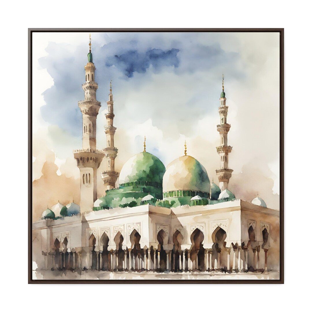 Masjid Nabawi Painting, Printable Art, Prophet Muhammad Mosque, Islamic