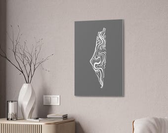 Palestine Map Art Print, Islamic Home Decor (Instant Download)