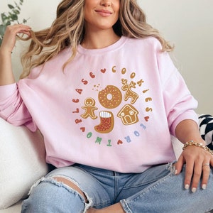 Cookies For Two Please Christmas Pregnancy Sweatshirt, Pregnancy Announcement Sweatshirt, Maternity Christmas Shirt, Pregnancy Reveal Shirt