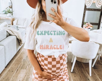 Christian Pregnancy Announcement Shirt Expecting Mom Gift Christian Maternity Shirt Mom Answered Prayer Shirt First Mothers Day Baby Reveal
