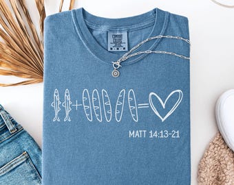 5 Loaves 2 Fish and Loaves Shirt  Bible Verse T Shirt Faith T Shirt Religious Tee Christian Clothing Bible Verse Tee Christian Statement