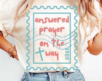 Answered Prayer Comfort Colors Shirt Christian Maternity Shirt Pregnant Announcement Pregnancy Announcement T Shirt Answered Prayer Baby