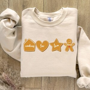 Cookies For Two Please Christmas Pregnancy Sweatshirt, Pregnancy Announcement Sweatshirt, Maternity Christmas Shirt, Pregnancy Reveal Shirt
