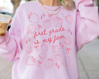 First Grade Teacher Sweatshirt Back to School 1st Grade Tee Teacher Appreciation Gift Cute Elementary School First Grade T-Shirt