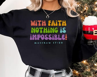 Faith Shirt Christian Apparel Gift For Women Christian Clothing Religious Bible Verse Christian Tee Jesus Tshirt Christian Shirt For Women