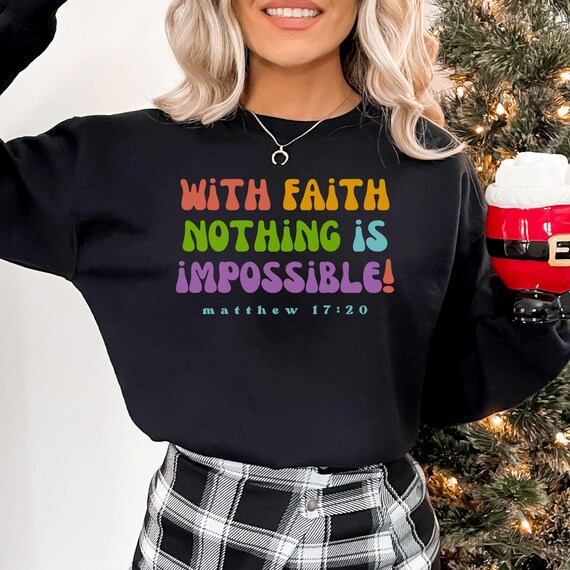 Camiseta de fe, ropa cristiana, regalo para mujeres, ropa