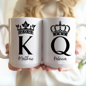 Custom Valentine's Day Mug, Valentines Gift for Him & Her, Anniversary Gift Husband Wife, Personalized Valentine's Cup, King Mug, Queen Mug