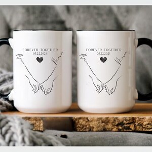 Custom Name Valentine's Day Mug, Valentines Gift for Him & Her,Anniversary Gift Husband Wife, Personalized Valentine's Cup,Forever Together