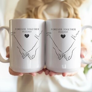 Custom Name Valentine's Day Mug, Valentines Gift for Him & Her,Anniversary Gift Husband Wife, Personalized Valentine's Cup,Forever Together