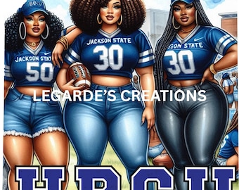 Jackson State Black Women, I love my HBCU, png, dtf, sublimation
