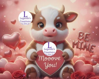 Moove You, Valentine's Day , DTF, Png, Sublimation
