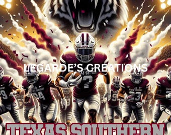 Texas Southern University, HBCU, Texas SWAC. Tigers png DTF, sublimation