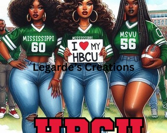 Mississippi Valley African/Black Women I love my HBCU, SWAC png, DTF, sublimation