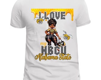Alabama State University, black woman, SWAC & HBCU football png, sublimation, DTF