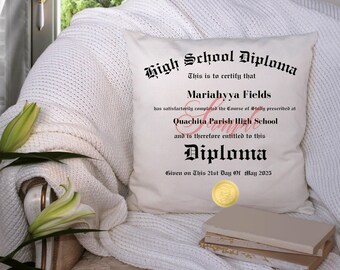 Graduation Pillow Template for Canva: Editable Design (PNG File)