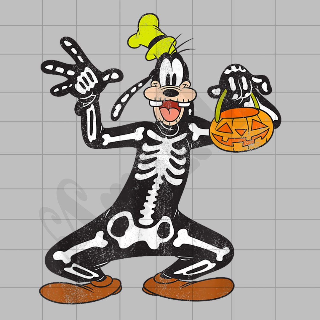 Goofy Skeleton Halloween SVG PNG File Downloaded Digital Etsy
