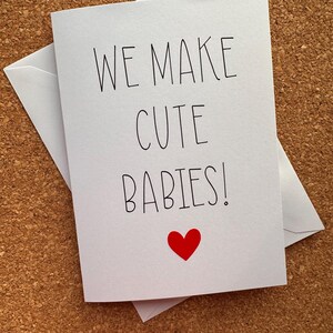 Cartão para recém-nascido We Make Cute Babies de 5 x 7 polegadas, cartão de boas-vindas para bebês, cartão de felicitações para bebês, cartão para recém-nascidos, pequenos tesouros do Freddie