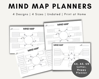 Mind Map Template, Printable Mind Map Planner, Mindmap Study Guide ...