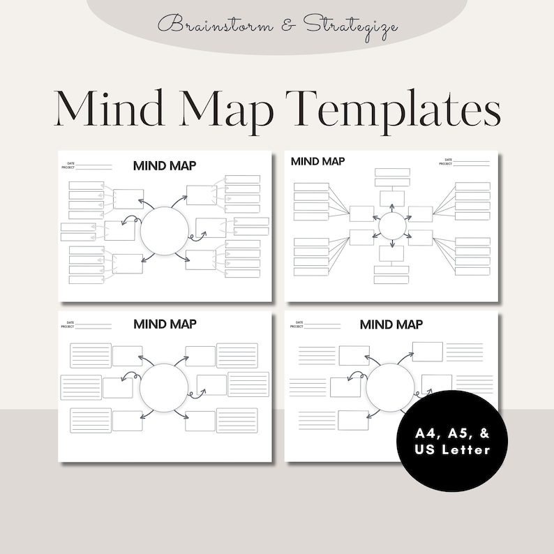 Mind Map Template Printable Mind - Il 794xN.5287331031 Dw4f 