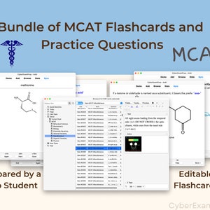 Ultimate MCAT Study Notes Bundle Complete MCAT Study Guide Exam Flashcards 2024 Medical College Admission Test Anki Cards Revision Notes