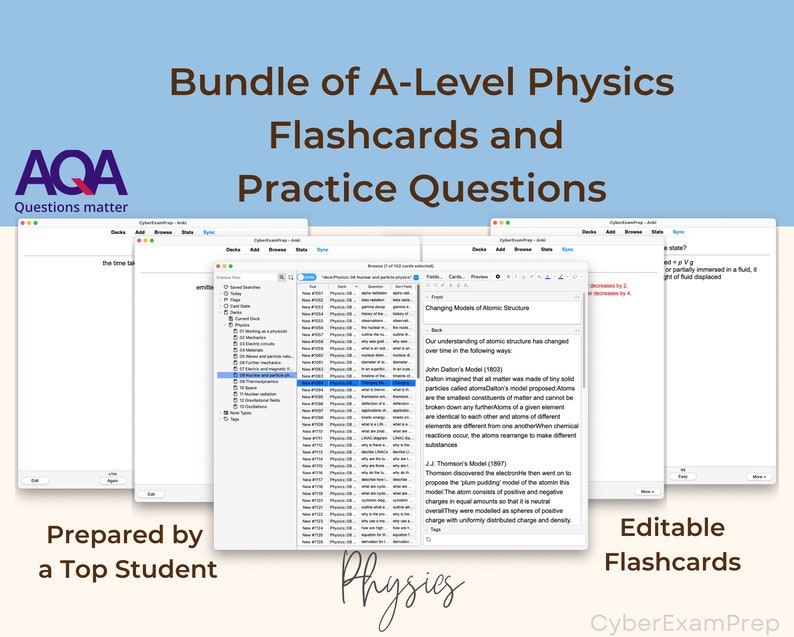 A Level Physics OCR A Exam Anki Cards for Student Flashcards and