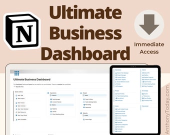 Ultimate Business Dashboard Bundle Notion Template 2024 Notion Business Planner Freelance Hub Business Template Finances CRM Client Tracker