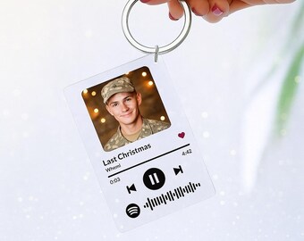 Portachiavi con foto Spotify Code personalizzato: regalo musicale in acrilico personalizzato