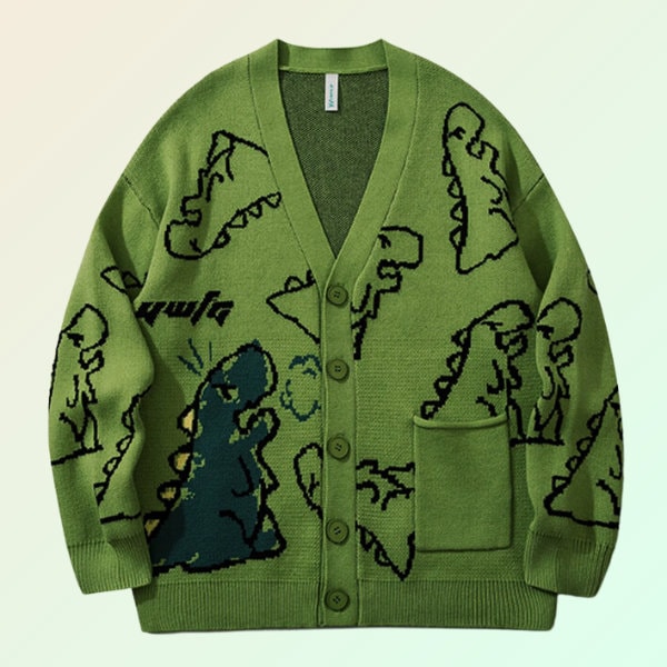 Dino Dinosaur Cartoon Pattern Print Women's Sweatshirt