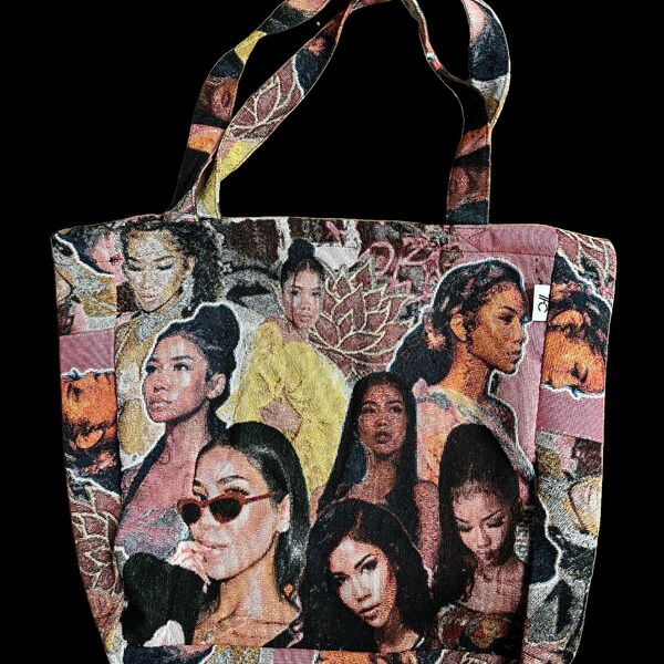 Jhene Aiko Tapestry Tote Bag, Over the Shoulder Bag, Reusable Eco Everyday Carry, Music Celebrity