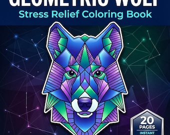 Geometric Coloring Pages Printable, 20 3D Optical Illusion Sacred Geometry Designs, PDF Instant Download, Adults Teens
