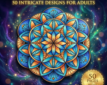 Dibujos para colorear de mandalas para adultos, 50 diseños florales geométricos (descarga en PDF)