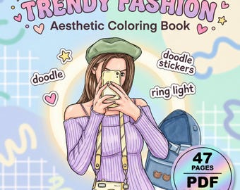 Fashion Coloring Book | 47 Outfit Pages (PDF Download