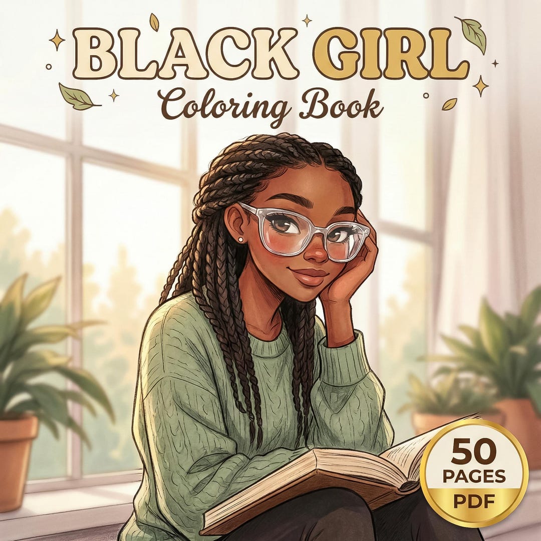 Black Girl Magic Coloring Book | African American Portraits (PDF) - Etsy