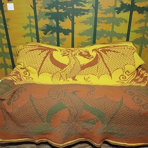 Dragon Reflection mosaic crochet blanket pattern