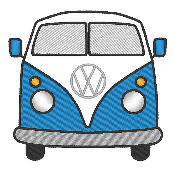 VW Bulli Bus Bully Camper Stickdatei / Digitaler Download für Stickmaschinen