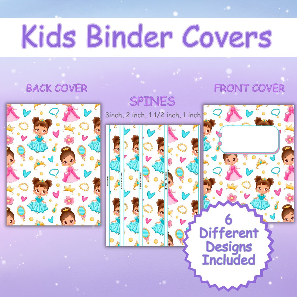 Printable Kids Binder Covers Kids Binder Covers Printable - Etsy