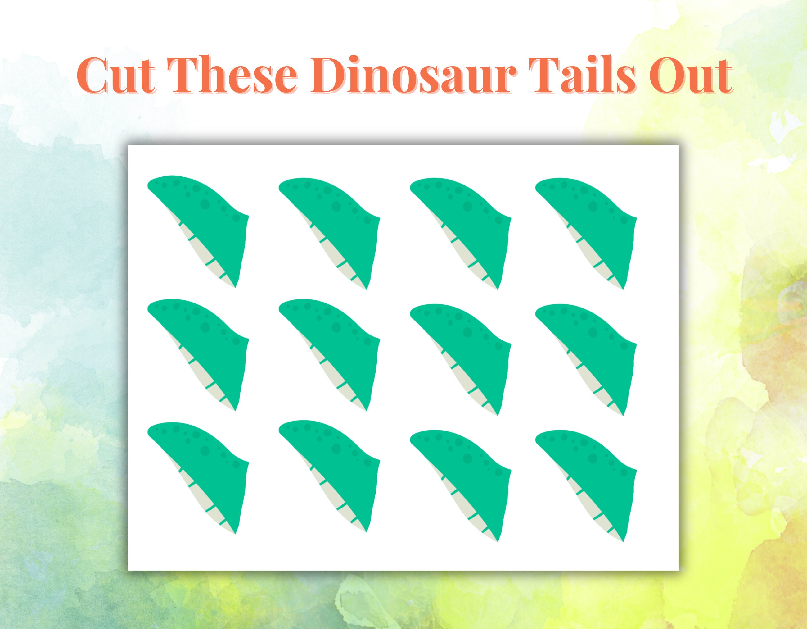 Dinosaur Themed Pin the Tail Printable Birthday Game - Etsy