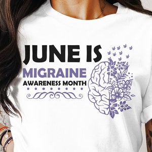 Migraine Awareness Svg Png, June Is Migraine Awareness Month, Cricut Sublimation Design, Migraine Shirt, Migraine Svg, Migraine Tee Svg Png