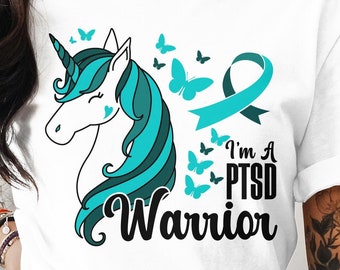 PTSD Awareness Svg Png, I'm A PTSD Warrior, Cricut Sublimation Design, Printable Svg, PTSD Awareness Shirt, Depression Svg, Depression Png