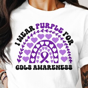 CDLS Awareness SVG Png, ich trage Lila für CDLS Awareness, Cricut Sublimation Design, druckbare svg Png, CDLS Support Squad Shirt, CdLS Shirt