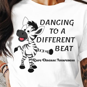 Rare Disease Awareness Svg Png, Dancing To A Different Beat, Cricut Sublimation Design, Rare Disease Shirt, Rare Disease Svg, Zebra Svg Png