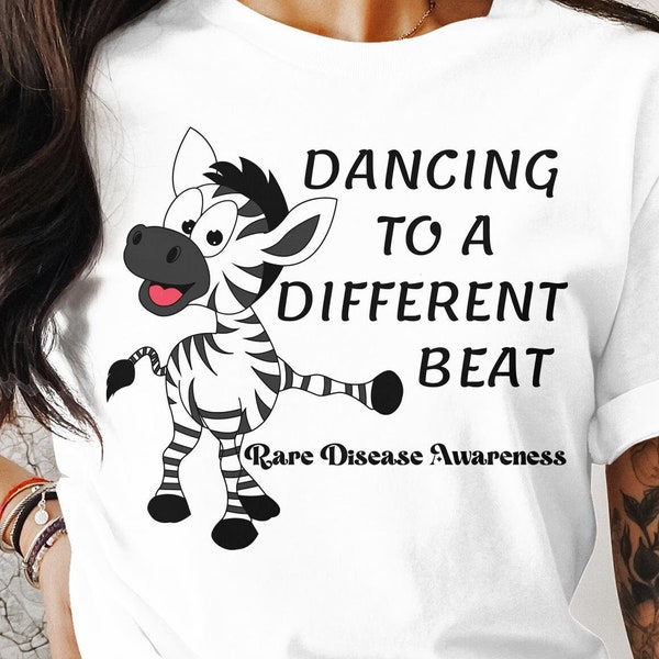 Rare Disease Awareness Svg Png, Dancing To A Different Beat, Cricut Sublimation Design, Rare Disease Shirt, Rare Disease Svg, Zebra Svg Png