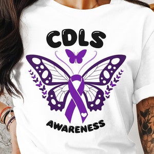CDLS Awareness svg Png, CDLS Awarness Schmetterling, Cricut Sublimation Design, druckbare svg Png, CDLS Support Squad Shirt, CdLS Shirt svg Png