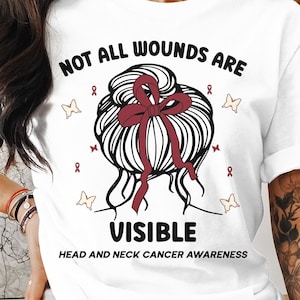 Head And Neck Cancer Awareness Svg Png, Not All Wounds Are Visible, Cricut Sublimation Design, Printable Svg Png, Head And Neck Cancer Shirt