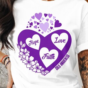 CDLS Bewusstsein SVG Png, Hoffnung Glaube Liebe, Cricut Sublimation Design, druckbare SVG Png, CDLS Support Squad Shirt, CdLS Shirt SVG Png, Hope