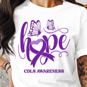 CDLS Awareness Svg Png, Hope For A Cure, Cricut Sublimation Design, Printable Svg Png, CDLS Support Squad Shirt, CdLS Shirt Svg Png