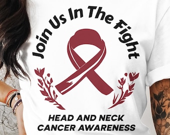 Head And Neck Cancer Awareness Svg Png, Join Us In The Fight, Cricut Sublimation Design, Printable Svg Png, Head And Neck Cancer Shirt Png