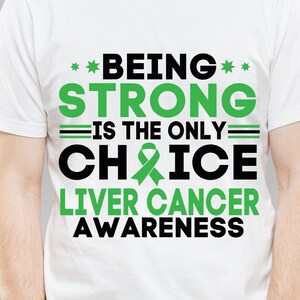 Liver Cancer Awareness Svg Png, Being Strong Is The Only Choice, Cricut Sublimation Design, Liver Cancer Ribbon Svg, Liver Cancer Shirt Svg