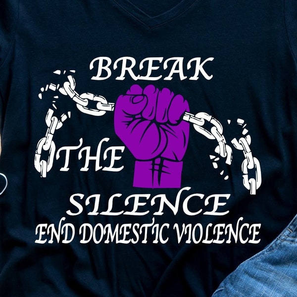 Domestic Violence Awareness Svg Png, Break The Silence, Domestic Violence Awareness Shirt, Cricut Sublimation Design, Purple Ribbon Svg Png